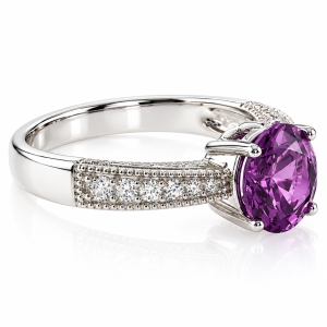 Anillo de Alejandrita ( Morado/Rosa ) en Plata de Ley