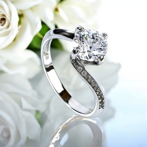 7 mm Anillo de Plata .925 Compromiso