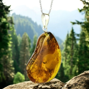 Collar de Ambar Genuina Con Plata