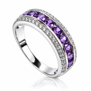 Hermoso Anillo de Amatista Churumbela