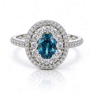 Anillo de Alejandrita Que Cambia de Color En Plata de Ley