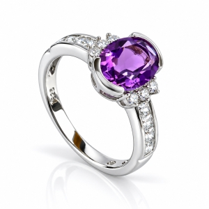 Anillo de Plata con Amatista