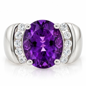Anillo de Amatista en Plata de Ley