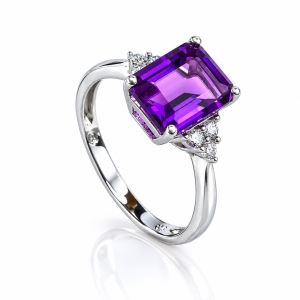 Anillo de Amatista Con Plata .925