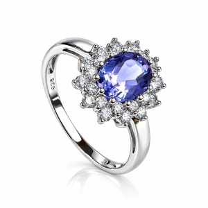 Elegante Anillo de Plata con Alejandrita Bicolor