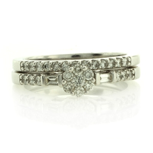 14K White Gold Diamond Ring 0.50 Carat