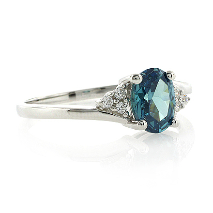 Alexandrite clearance silver ring