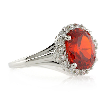 Cherry Opal Silver Ring