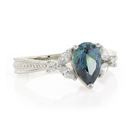 Anillo shop diamante azul