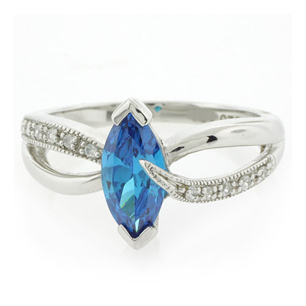 Blue topaz discount marquise ring