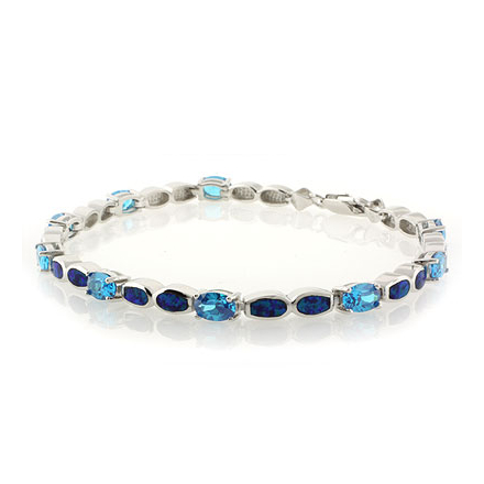Sterling silver hotsell and opal bracelet