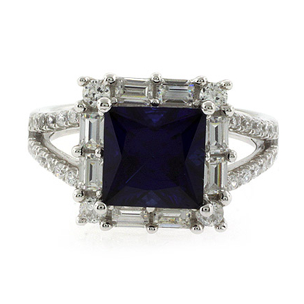 Princess Cut Engagement Ring With Sapphire Side Stones 2024 |  towncentervb.com