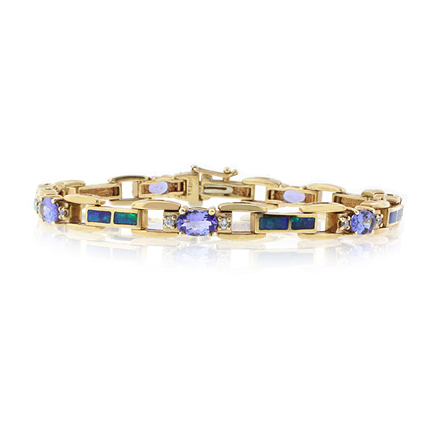 Tanzanite bracelet on sale yellow gold