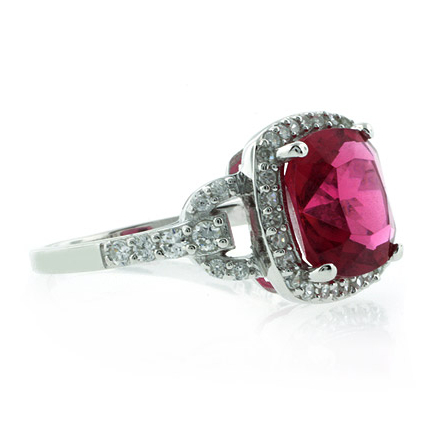 Pink garnet ring online