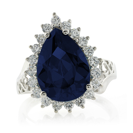 Anillos de zafiro azul precio online