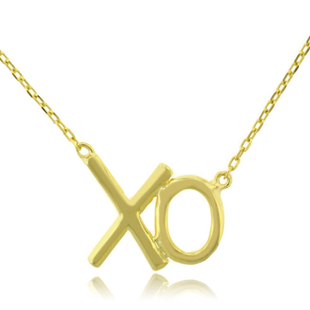 Gold Plated Silver .925 XO Pendant