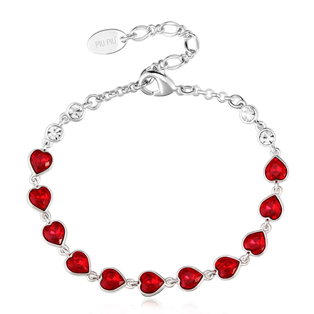 Red on sale bracelet swarovski