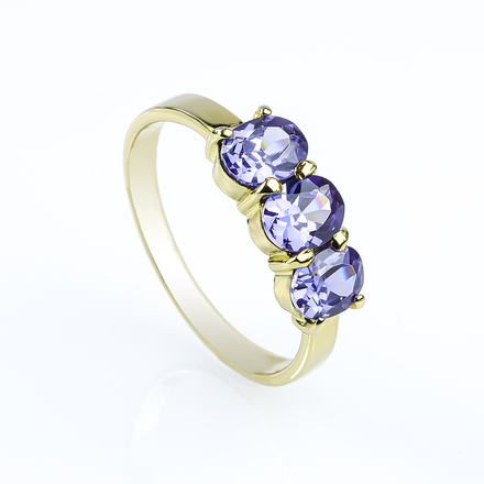 10K Solid Yellow Gold Ring with a Genuine Tanzanite