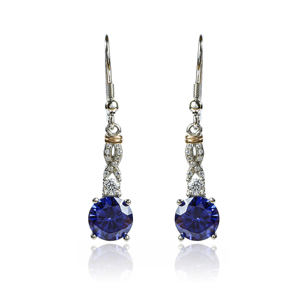 Tanzanite Pendant and Earrings Set With 925 Sterling Silver