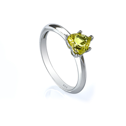 Yellow Alejandrite Heart Shape Stone Ring