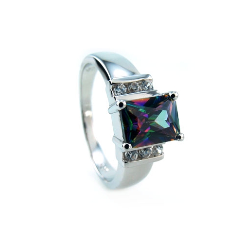 Anillo de Plata y Topacio Místico