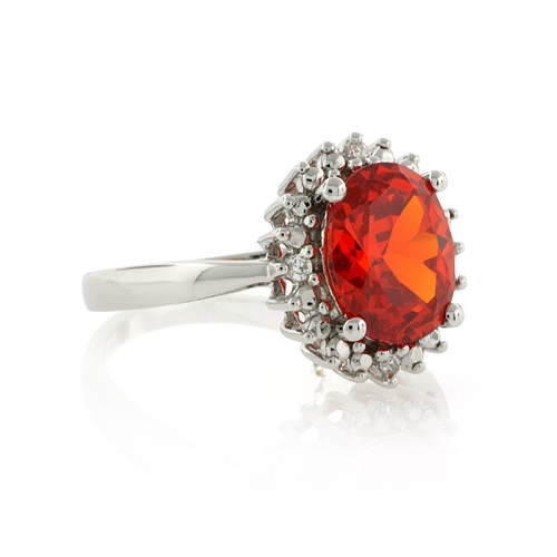 Anillo de Plata .925 con Opalo de Fuego
