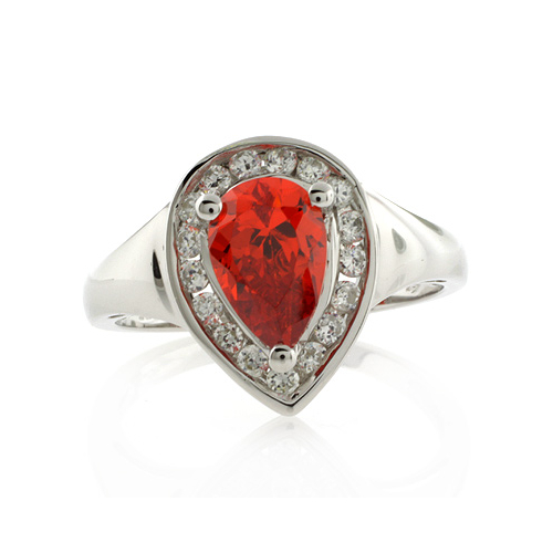 Anillo de Plata .925 y Opalo Cereza