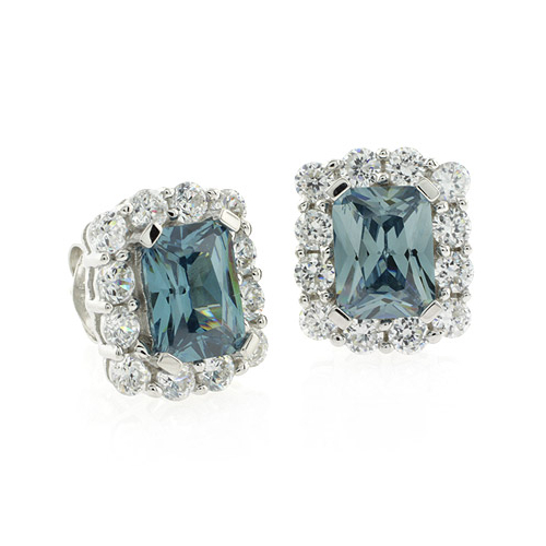 Elegantes Aretes de Plata .925 con Alejandrita