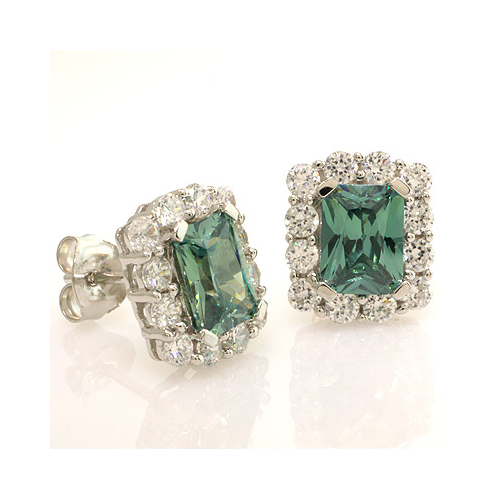 Elegantes Aretes de Plata .925 con Alejandrita