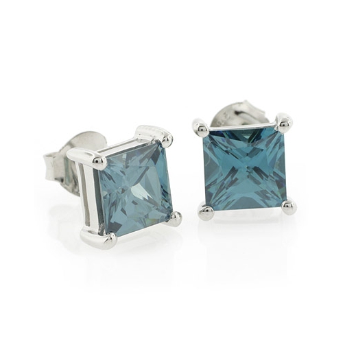 Aretes de Plata de Ley con Alejandrita