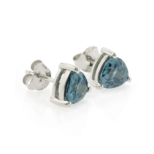 Aretes de Plata de Ley .925 con Alejandrita Bicolor