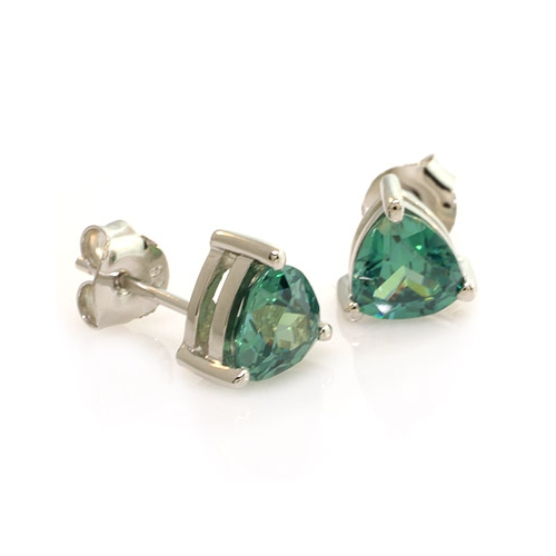 Aretes de Plata de Ley .925 con Alejandrita Bicolor