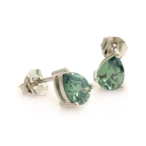 Aretes de Plata de Ley con Alejandrita Bicolor