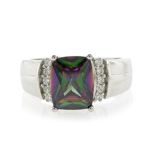 Anillo de Topacio Mistico en Plata de Ley