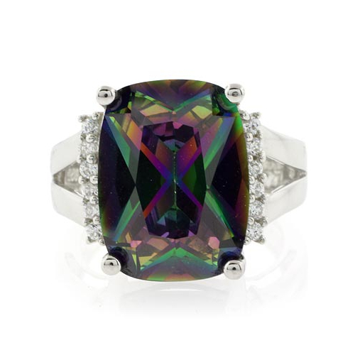 Anillo de Plata de Ley con Topacio