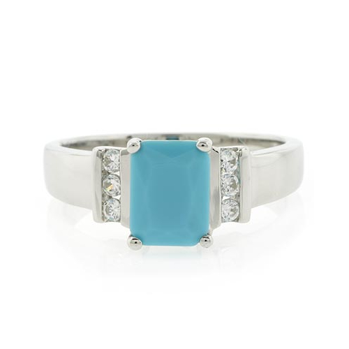 Anillo de Plata de Ley con Turquesa