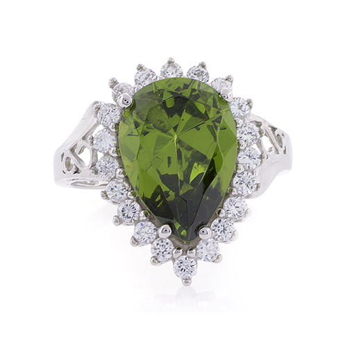 Anillo de Plata de Ley con Peridoto