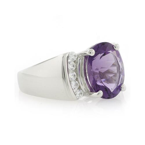 Anillo de Amatista en Plata de Ley
