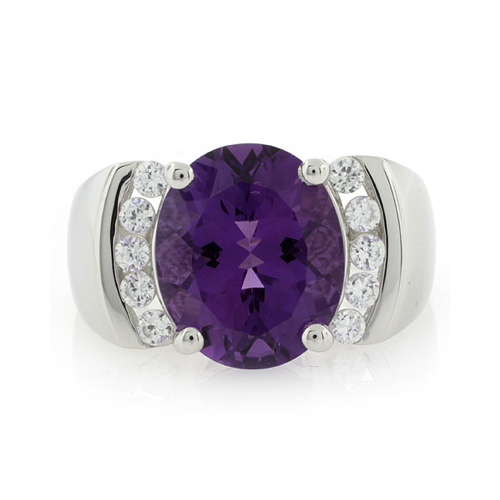 Anillo de Amatista en Plata de Ley
