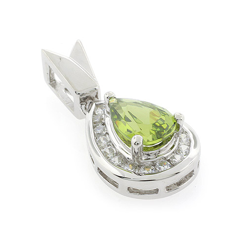 Dije de Plata de Ley .925 con Peridoto