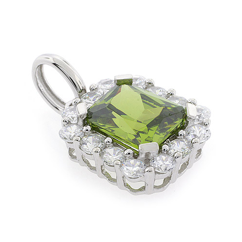 Dije de Plata Fina .925 con Peridoto