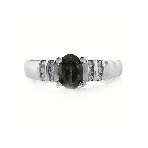 Anillo de Plata con Topacio Mistico