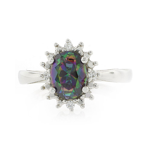 Anillo de Plata .925 con Topacio Mistico