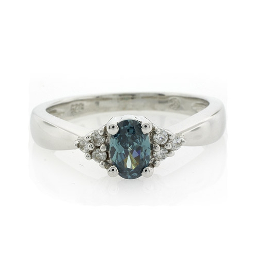 Alexandrite Ring Oval Cut Color Change