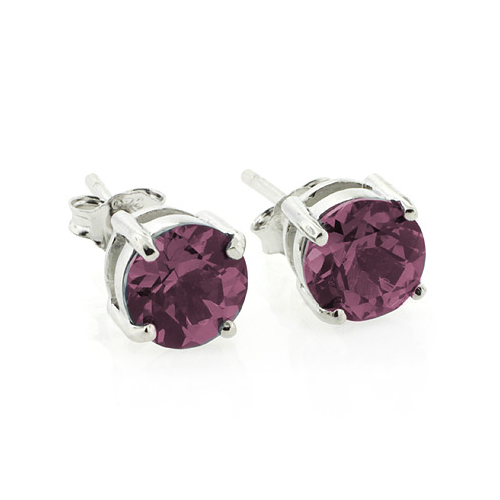 Aretes con Alejandrita Bicolor en Plata .925