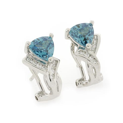 Aretes de Plata de Ley .925 con Gemas de Alejandrita Bicolor