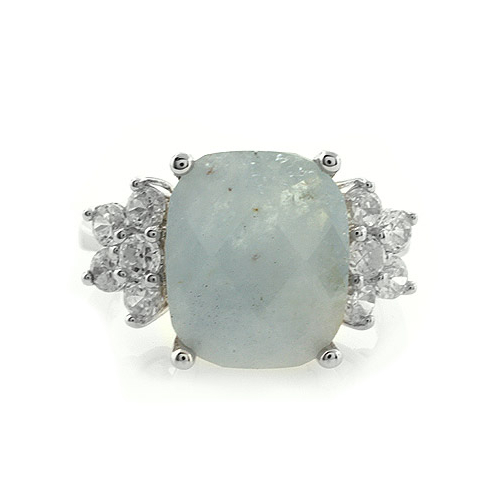 Anillo de Plata Esterlina con Aguamarina