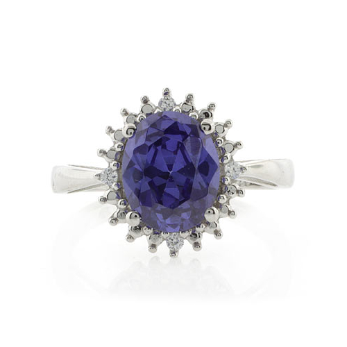 Anillo de Plata de Ley con Tanzanita