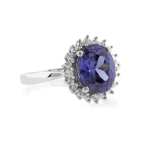 Anillo de Plata de Ley con Tanzanita