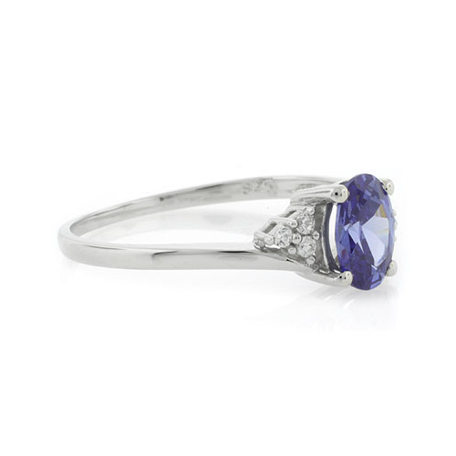 Anillo de Tanzanita en Plata de Ley